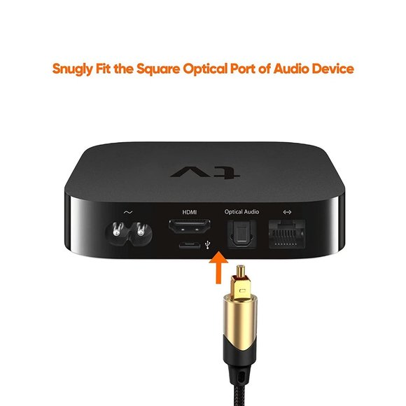 3FT Optical Audio Cable - Crystal-Clear Sound Gold Plated Home Theater TV - Picture 7 of 7